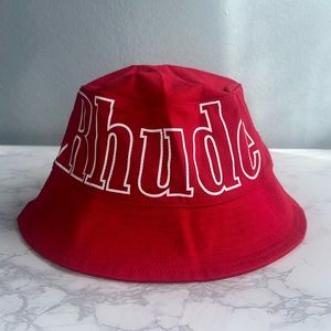 RHUDE Authentic Red Bucket Hat
